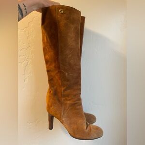 GUCCI ❤️ Georgina camel brown suede tall boots